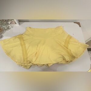 Yellow Lace Trim tennis skirt